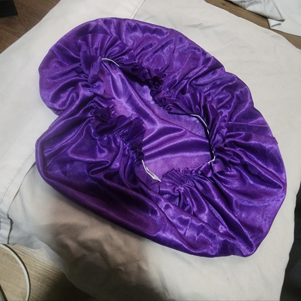 Purple Satin Bonnet